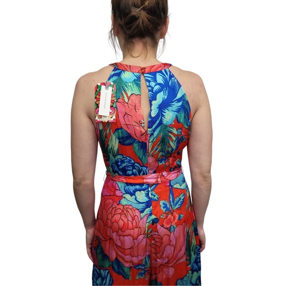 NWT Farm Rio Linen Halter Jumpsuit - Picture 11 of 12